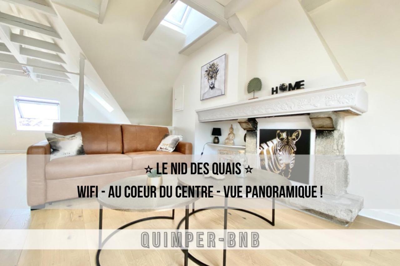 Le Nid Des Quais - Vue Panoramique Au Coeur De La Ville - Wifi - Entree Autonome Quimper Exterior photo